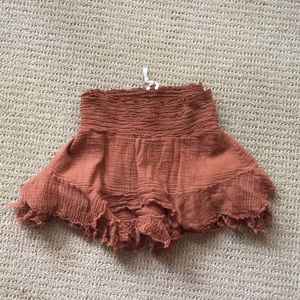 Free people rust orange mini skirt
